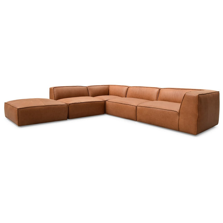 Broyhill Modular Sofa Tan Leather