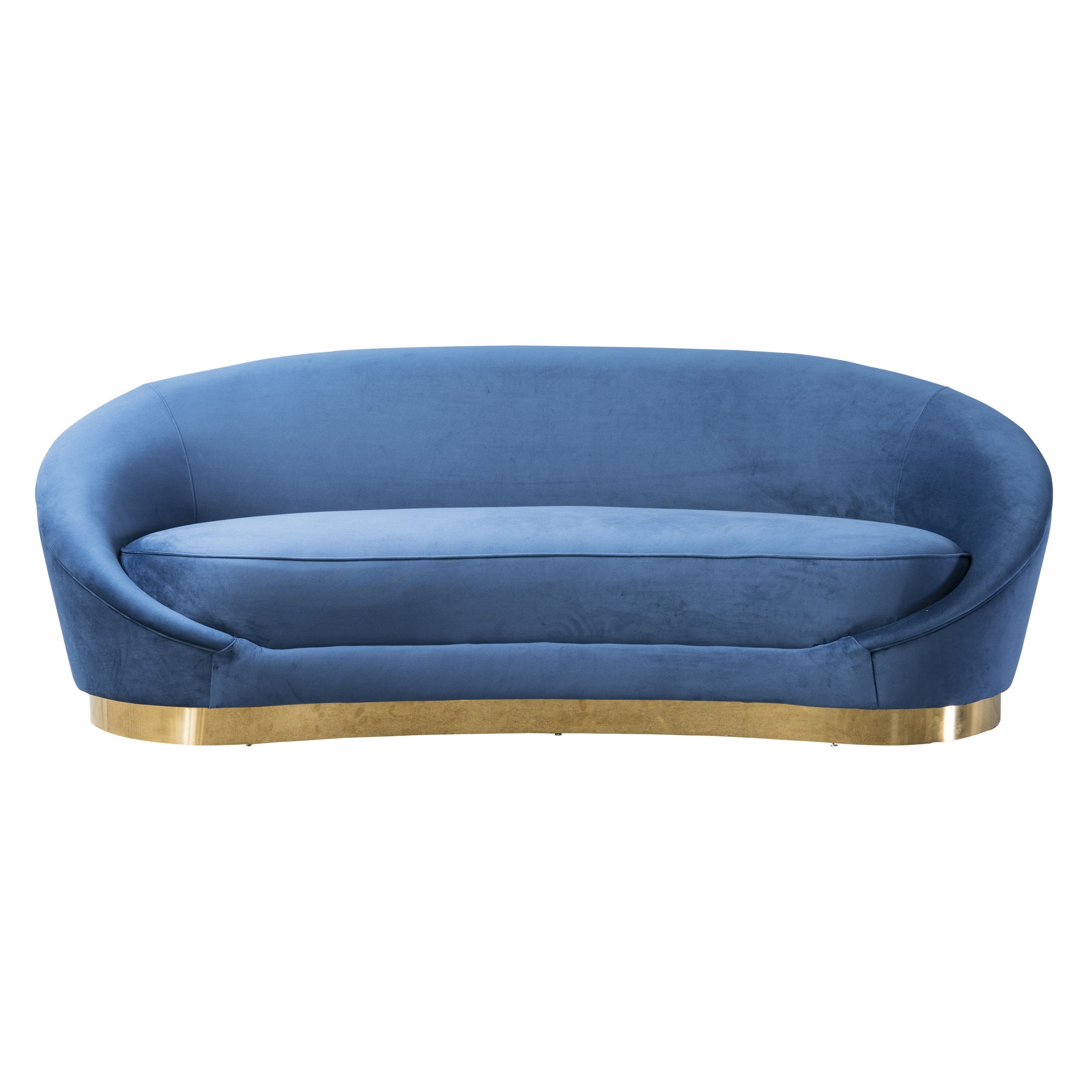 Curved Sofa/Lounge/Couch (Navy/Gold) - Barbie