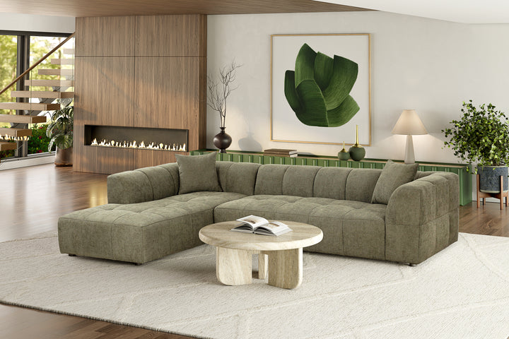 Sorrento Corner Sofa Moss Green