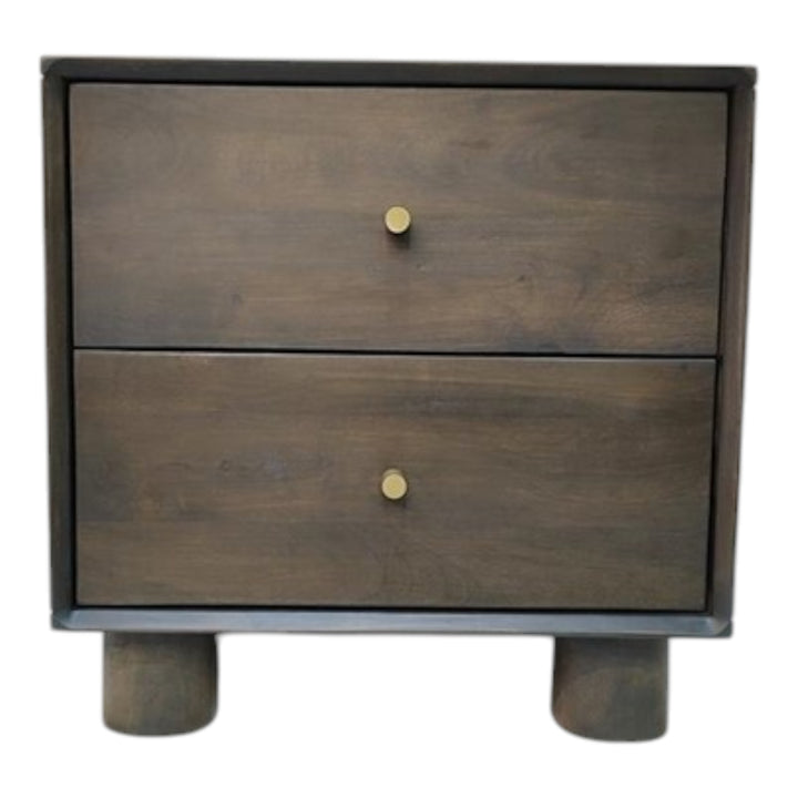 Chateau Bedside Table Rustic Brown