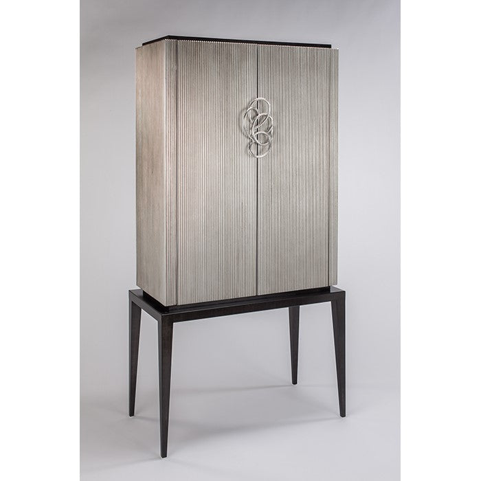 Chopin Drinks Cabinet Black/Silver - Future Classics Furniture