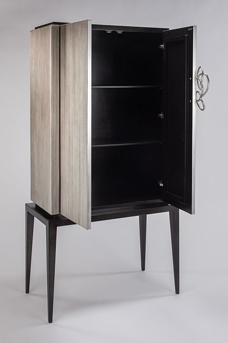 Chopin Drinks Cabinet Black/Silver - Future Classics Furniture