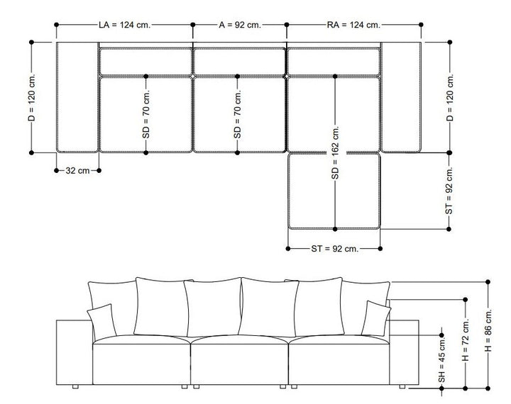 CloudPuff Modular Sofa Navy