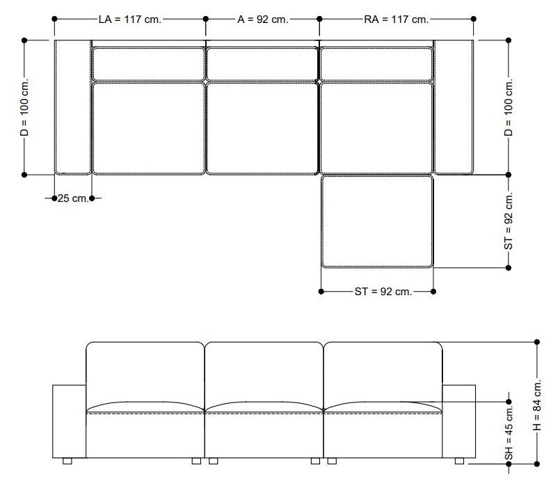 Cozy Modular Sofa Rust