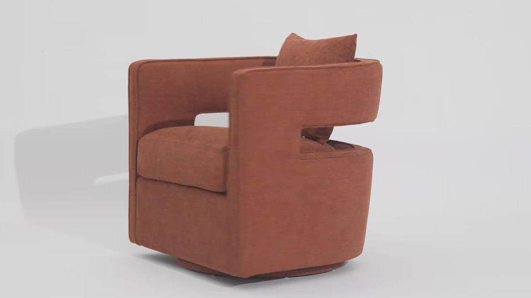 Rhonda Swivel Chair Rust