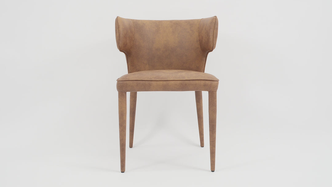 Portofino Dining Chair Tan Leather Look