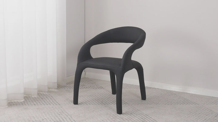 Lorenzo Dining Chair Black Leather Look