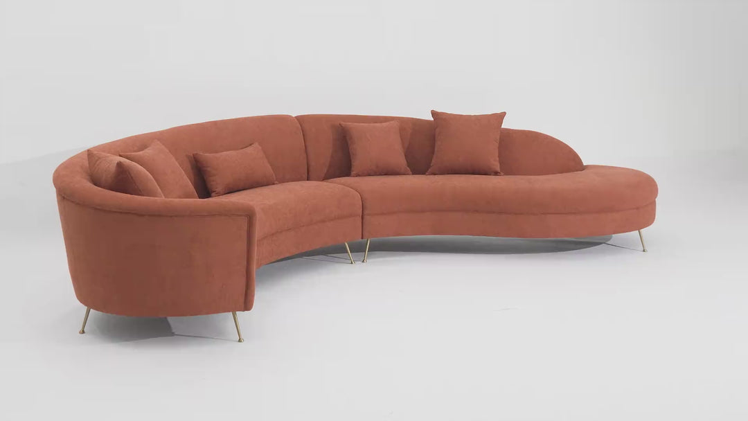 Verde Corner Sofa Rust