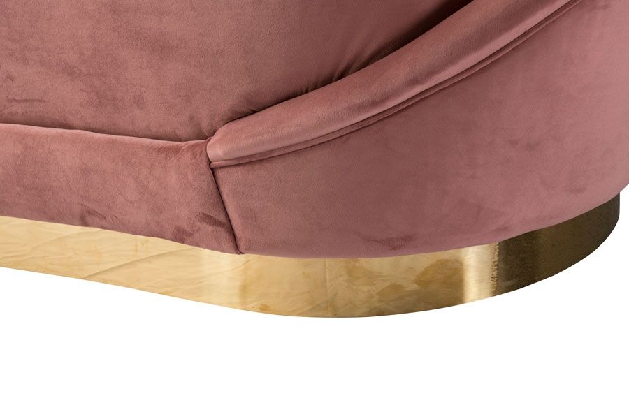 Barbie Sofa Light Pink - Gold - Future Classics Furniture