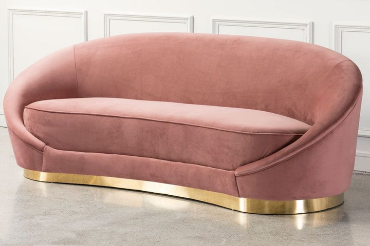 Barbie Sofa Light Pink - Gold - Future Classics Furniture