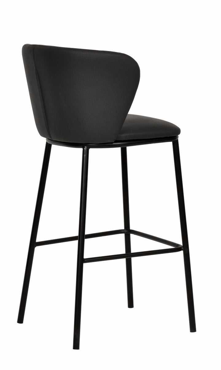 Zampatti Bar Stool Black Leather Look - Future Classics Furniture