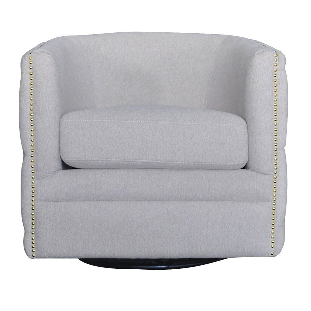 Creed Swivel Chair Creme Linen - Future Classics Furniture