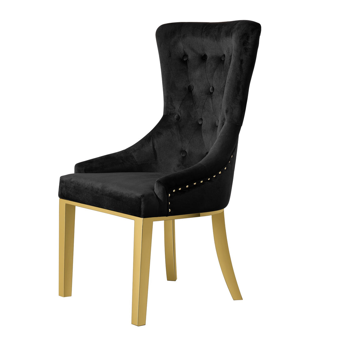 Pierre Dining Chair Black Velvet - Future Classics Furniture