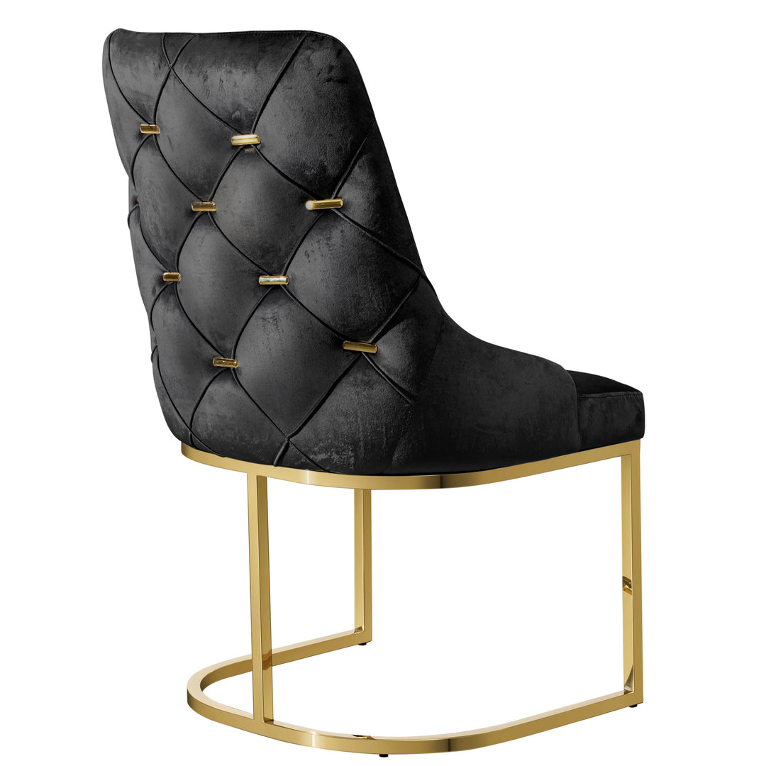 Fontaine Dining Chair Black Velvet - Future Classics Furniture