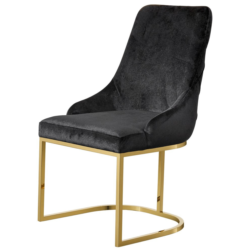 Fontaine Dining Chair Black Velvet - Future Classics Furniture