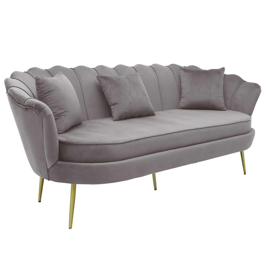 Murcia 2 Seater Grey Velvet - Future Classics Furniture