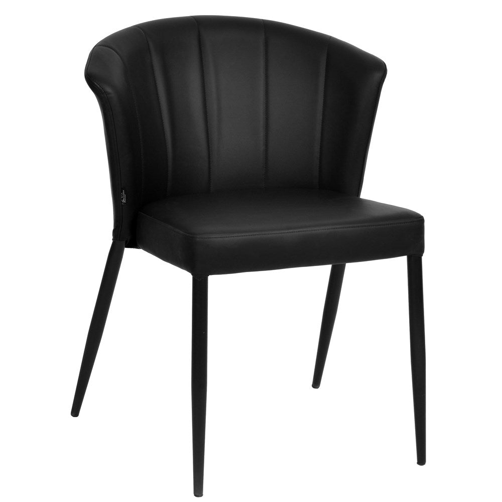 Francois Dining Black Leather Look - Future Classics Furniture