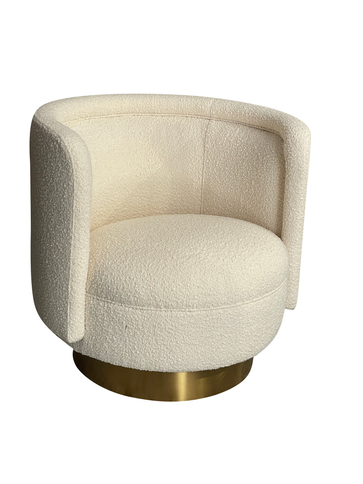 Bismarque Swivel Chair Boucle - Future Classics Furniture