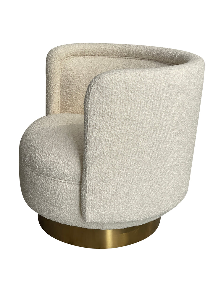 Bismarque Swivel Chair Boucle - Future Classics Furniture