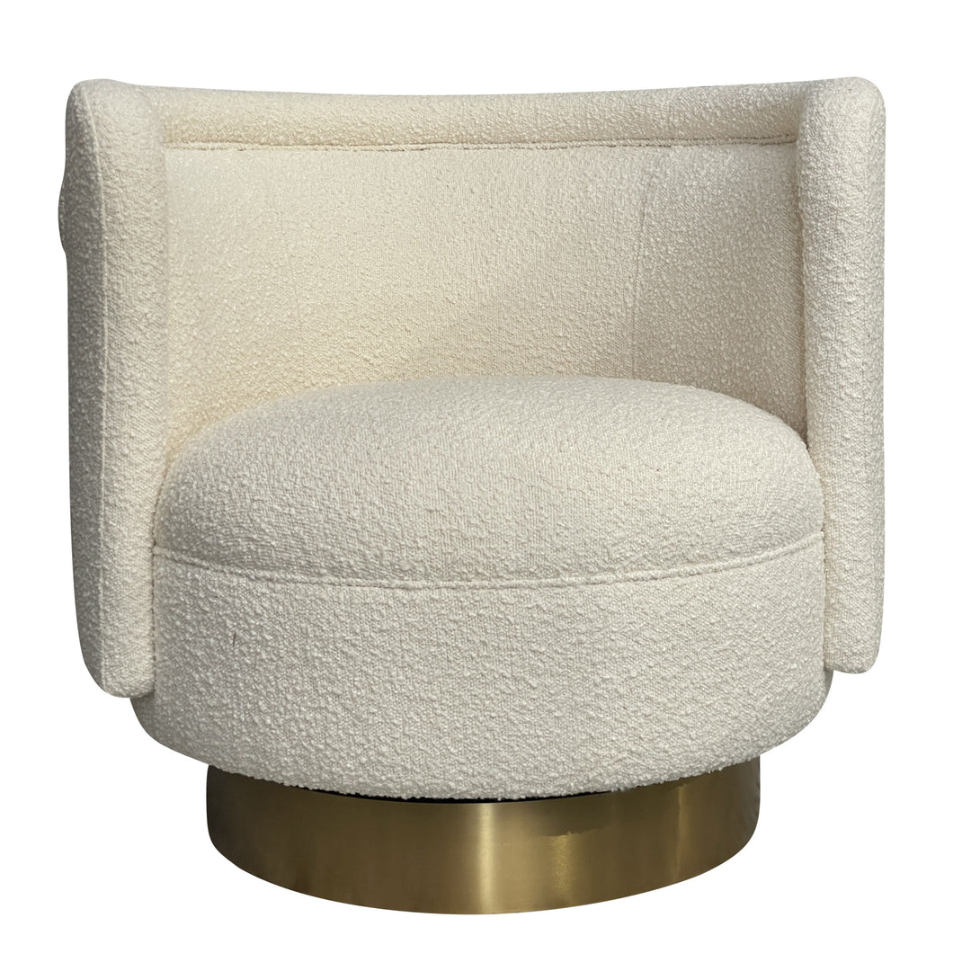 Bismarque Swivel Chair Boucle - Future Classics Furniture