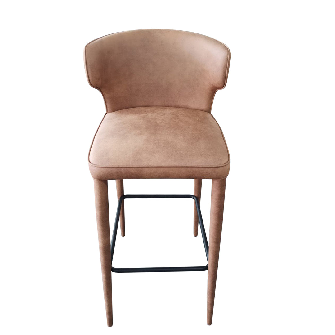 Portofino Bar Stool Tan Leather Look - Future Classics Furniture