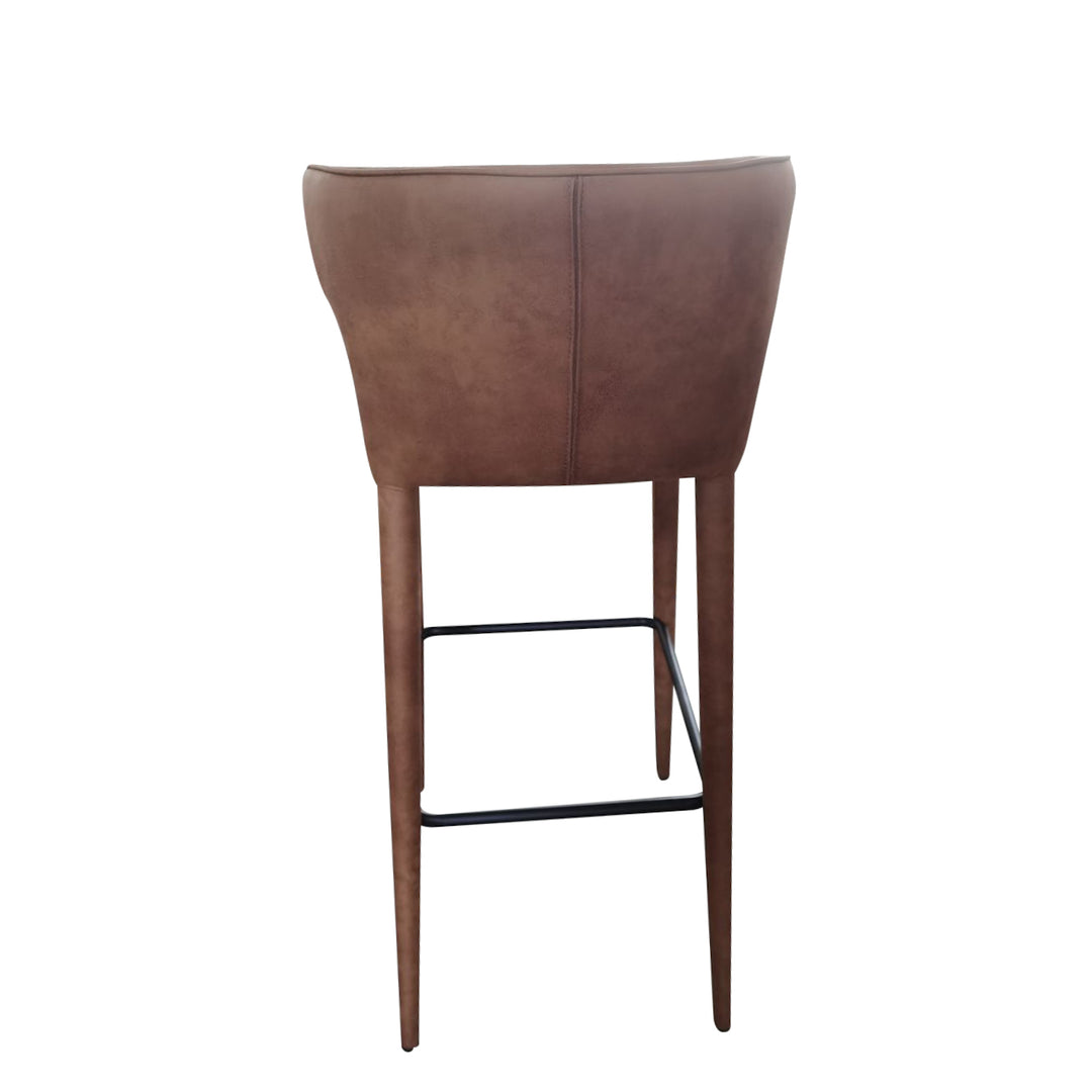 Portofino Bar Stool Tan Leather Look - Future Classics Furniture