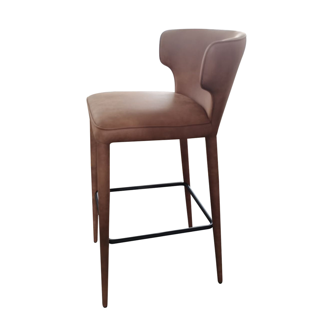 Portofino Bar Stool Tan Leather Look - Future Classics Furniture