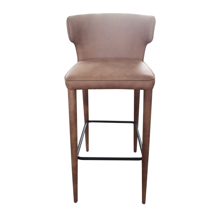 Portofino Bar Stool Tan Leather Look - Future Classics Furniture