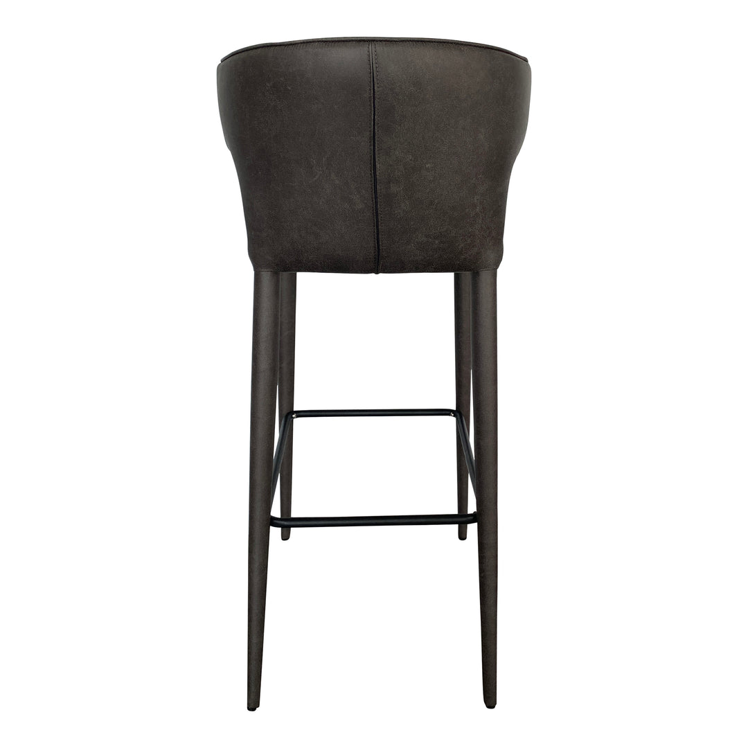 Portofino Bar Stool Mottled Grey Leather Look - Future Classics Furniture