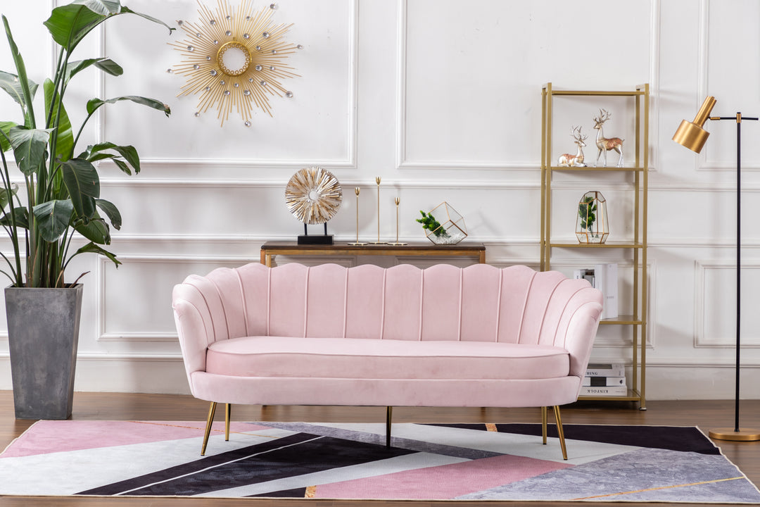 Murcia 2 Seater Pink Velvet - Future Classics Furniture